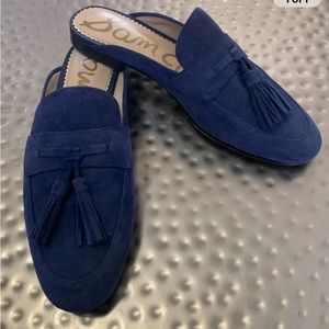Sam Edelman Blue Suede PARIS mules